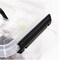 4 Pack Plastic Storage Bins with Lids and Handles, Clear Plastic Latching Storage Box, Stackable Storage Containers for Organization, 5 Quart